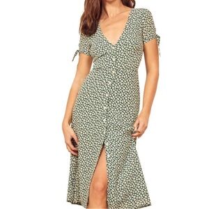 Floral Green Midi Dress